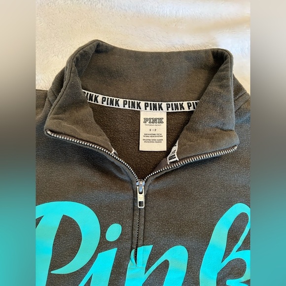 PINK Victoria’s Secret Quarter-Zip Sweatshirt - Picture 2 of 3